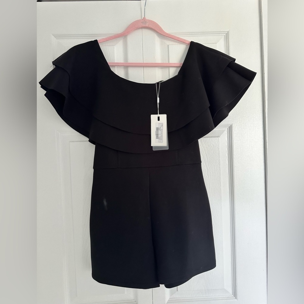 Endless Rose Elegant Black Romper NWT